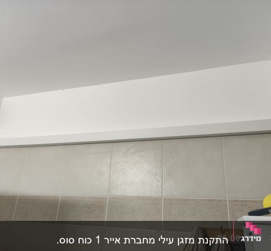 יחידת מיזוג אוויר מותקנת על קיר לבן